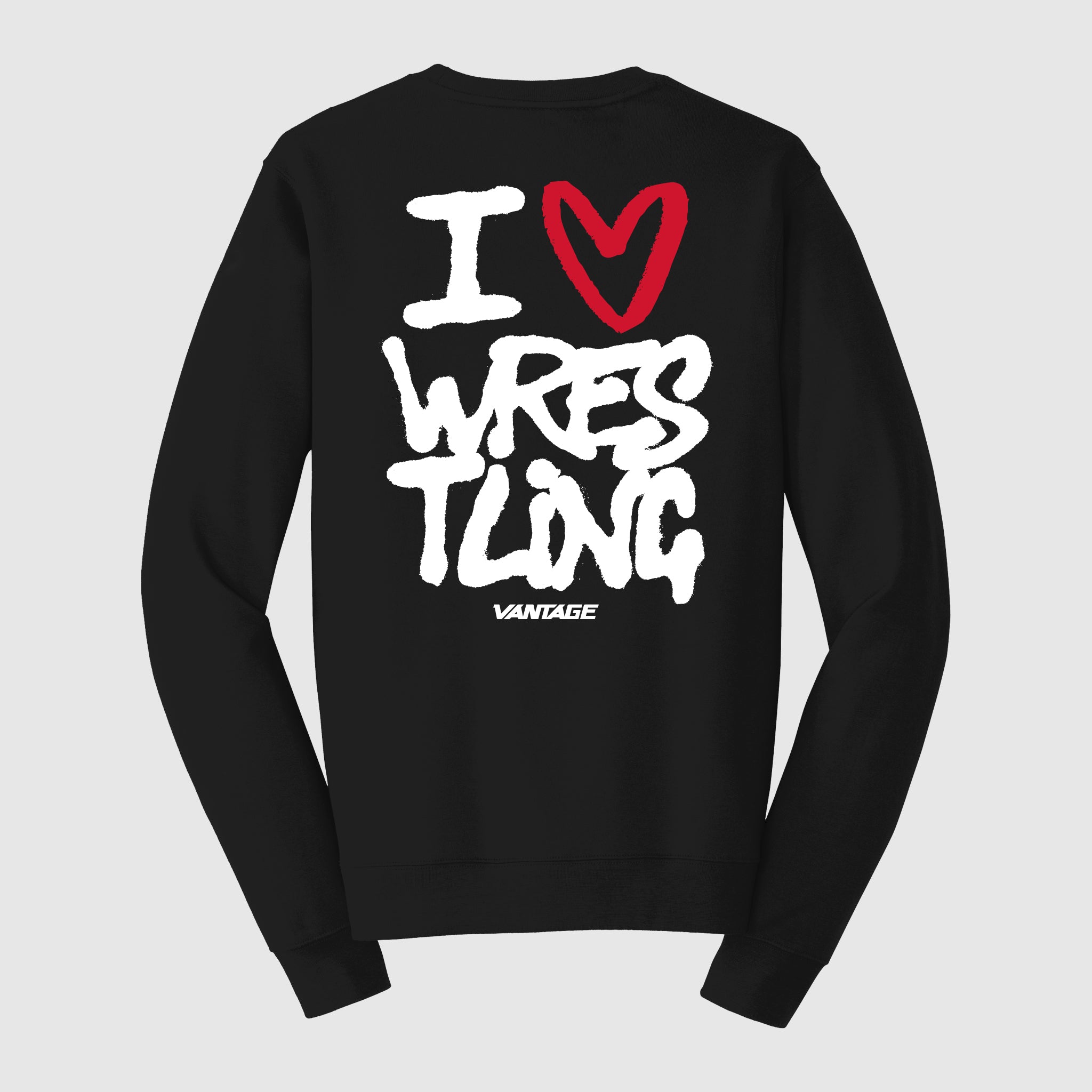 Vantage Youth 'I Heart Wrestling' Crewneck