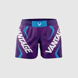 Vantage Surge Ladies Drill Short - Purple/Teal