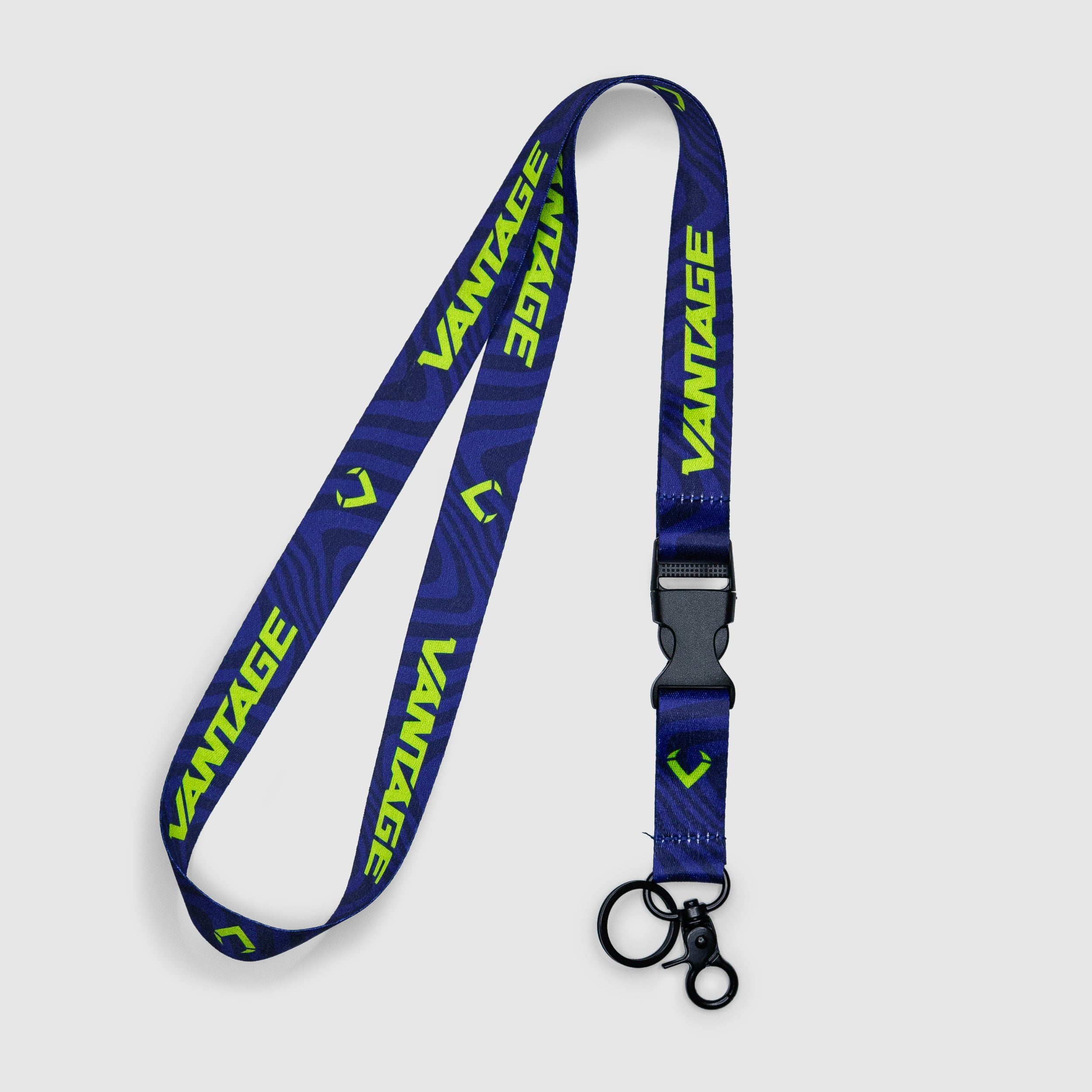 Vantage Wavy Lanyard - Navy/Shock