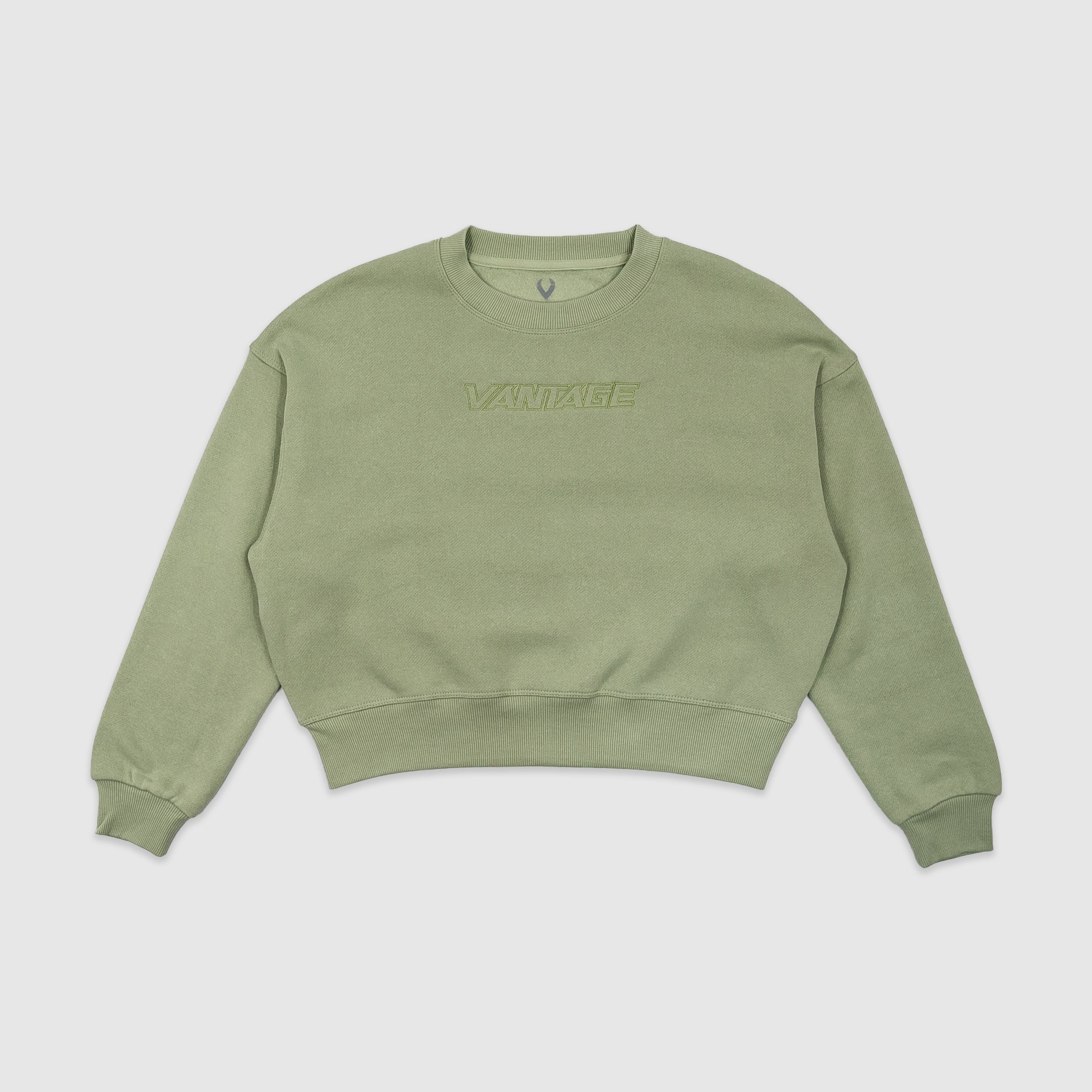 Vantage Slouchy Crew - Light Green